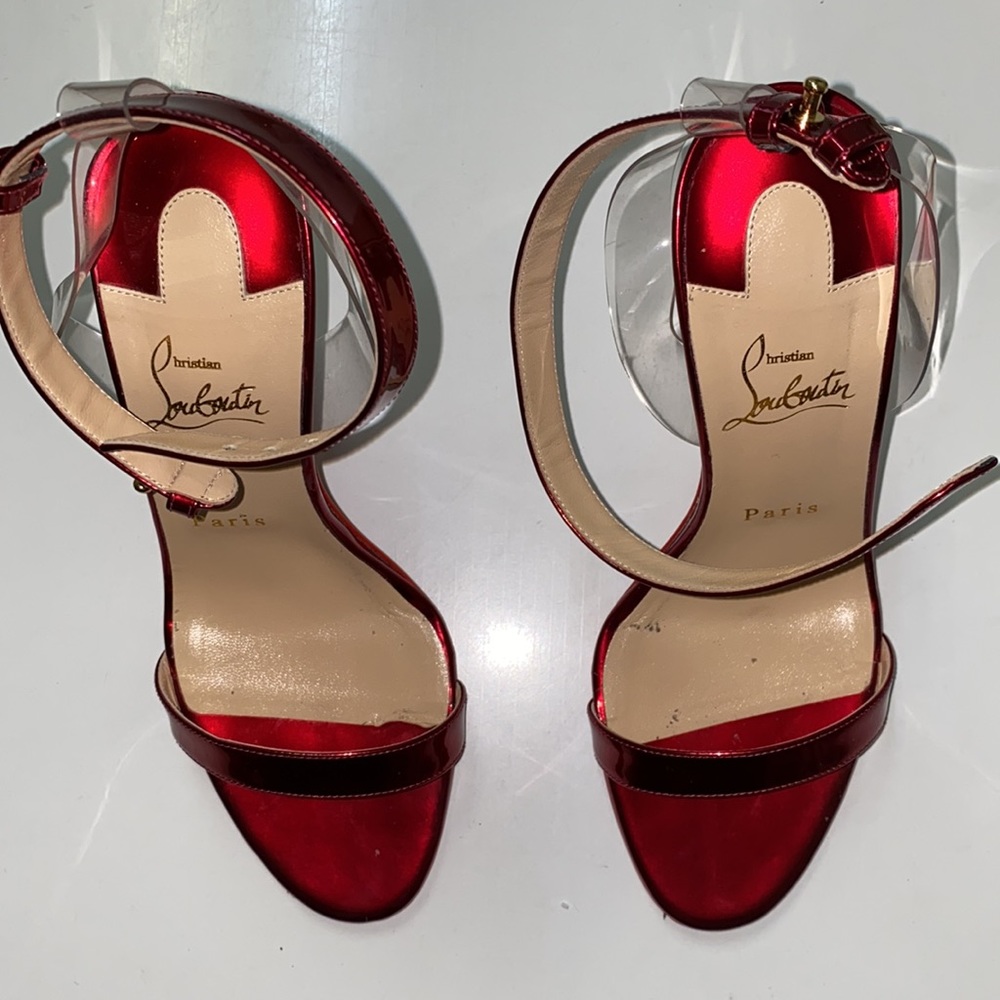 Christian Louboutin ♥️ PVC/red sandals ♥️